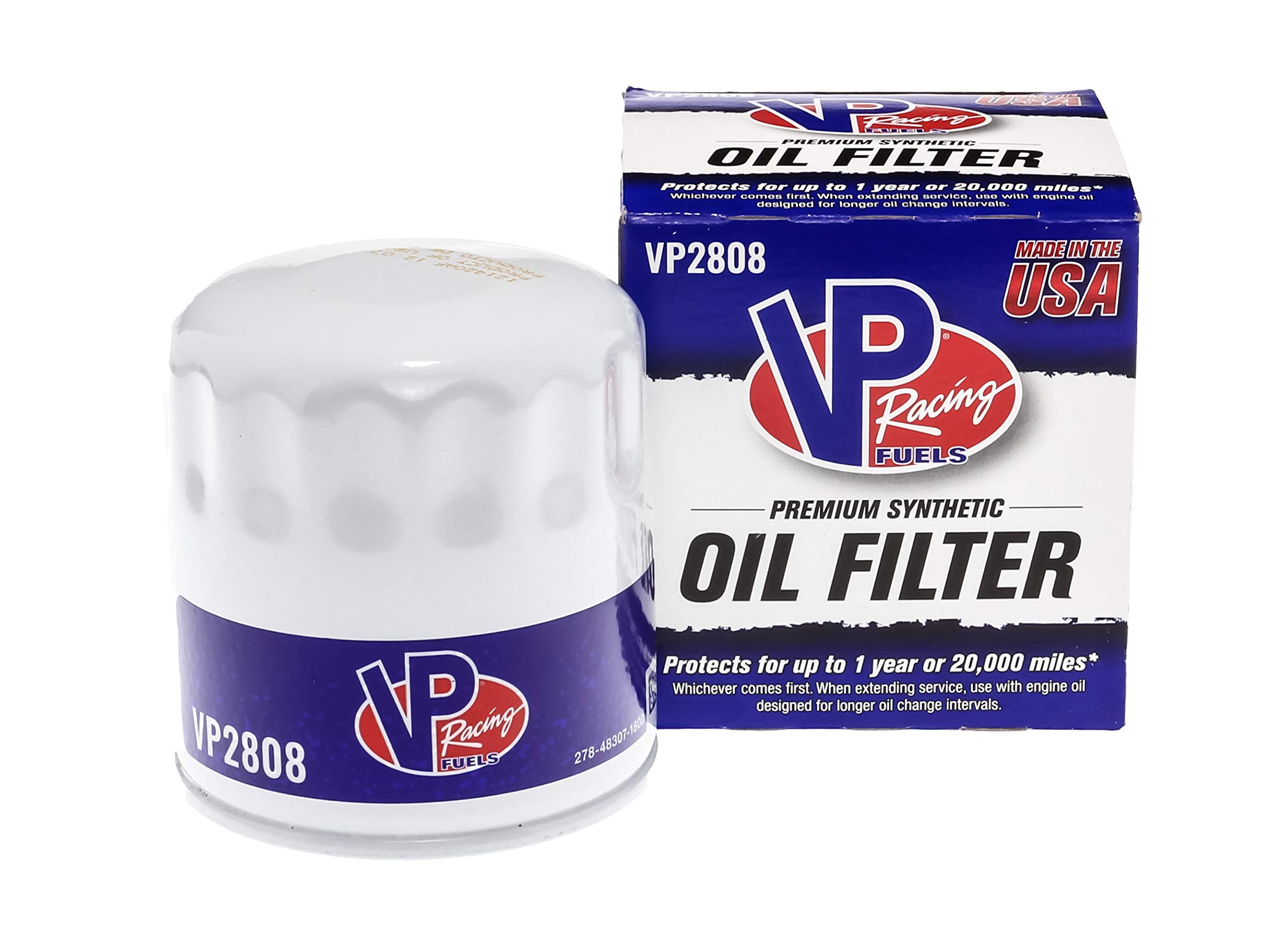 Vp Racing 20,000 Mile Premium Full Synthetic Oil Filter, Vp2808, For Honda, Hyundai, Isuzu, Kia, Mitsubishi And Subaru