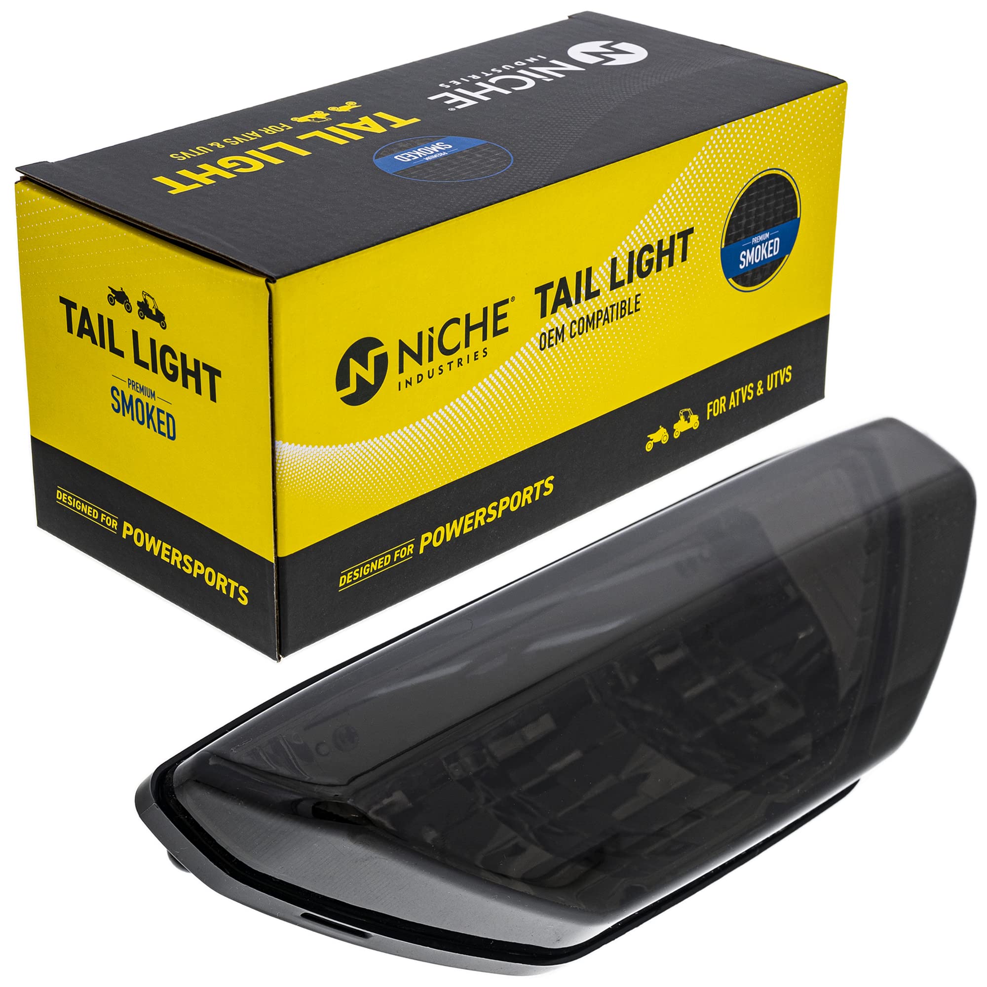 Niche Brake Tail Light Smoke For Honda Pioneer 500 Foreman Rubicon 500 Sportrax 400 Recon 250 Big Red 700 33700-Hn1-A71