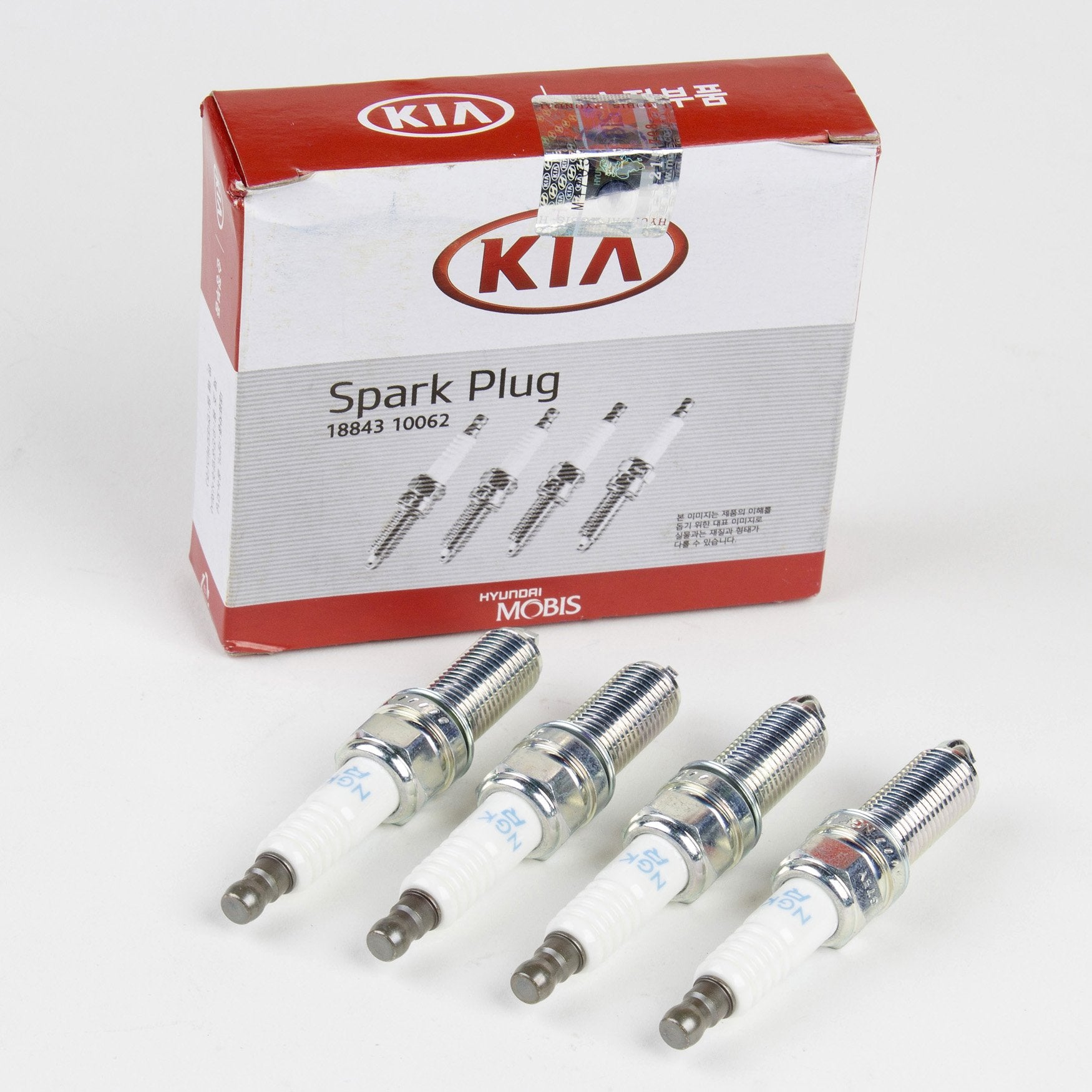 Genuine Oem Kia (Hyundai) Ngk Spark Plugs (Pack Of 4) 18843-10062