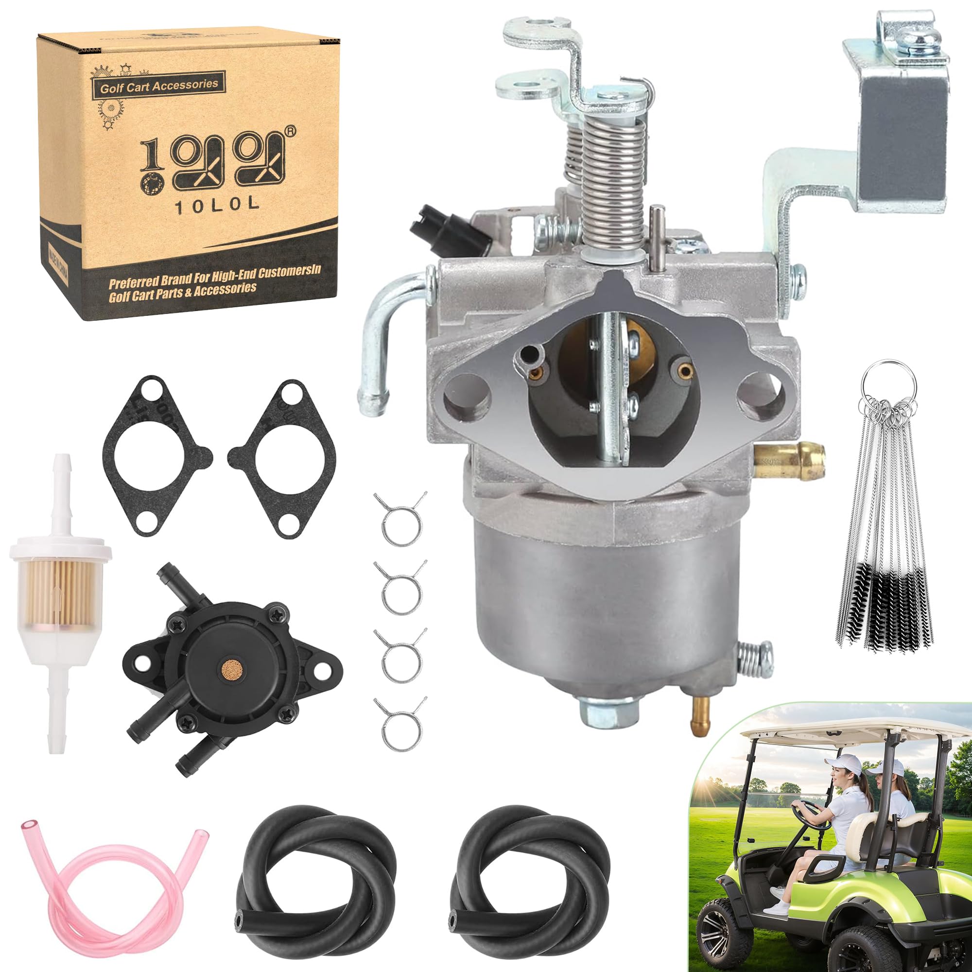10L0L Carburetor Kit For Yamaha G22-G27 G29 2003-Up Golf Cart Gas 4-Cycle Drive Engine Replace Oem Jr6-14101-00 Jr6-14101-01 520-185 13351 17560