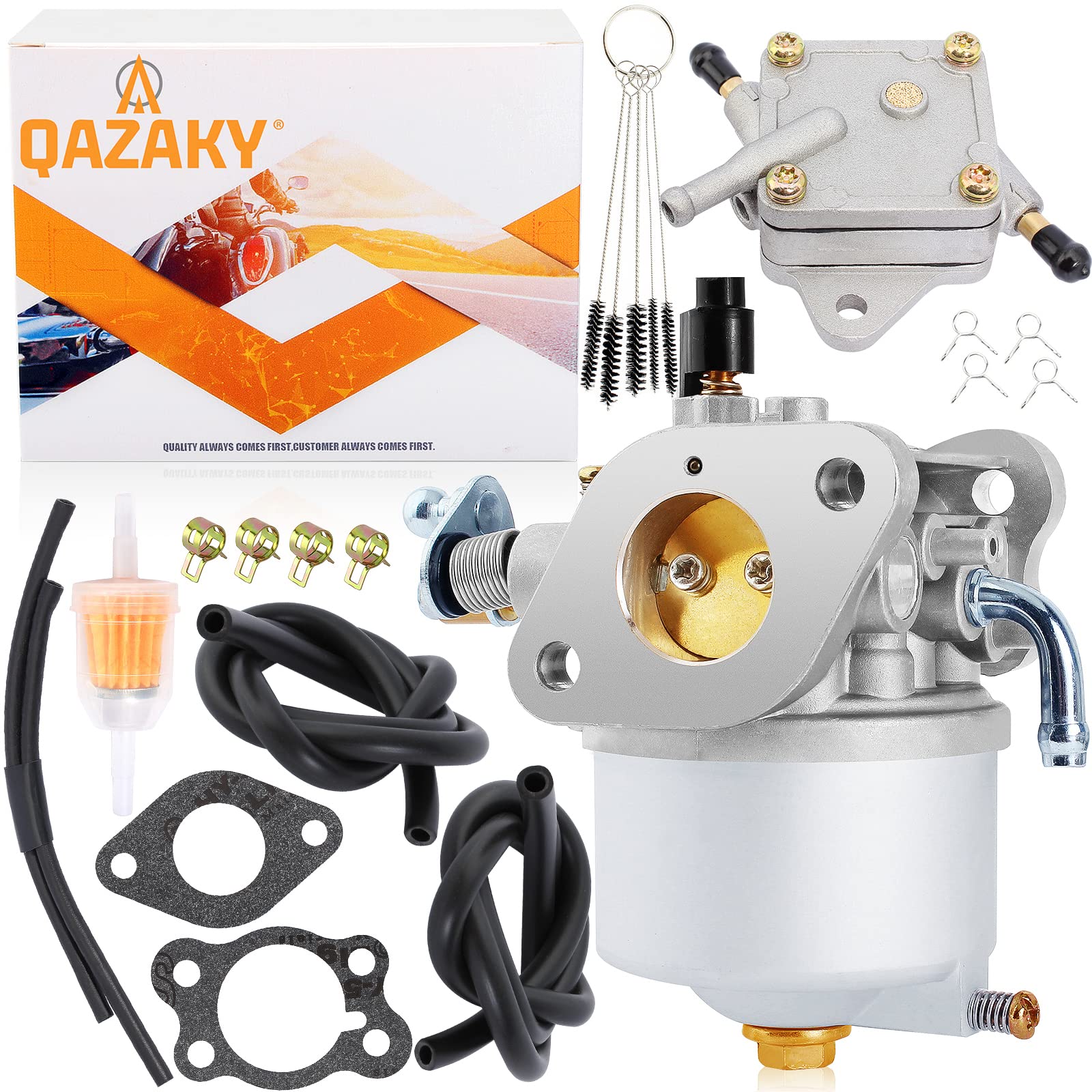Qazaky Golf Cart Carburetor Fuel Pump Compatible With Ezgo Gas 350Cc 4-Cycle Robin Engine Workhorse St350 St-Sport Txt Mpt Shuttle Clays Car 72558-G01 72558-G05 72840-G02 72873-G01 17559 520-184 Carb