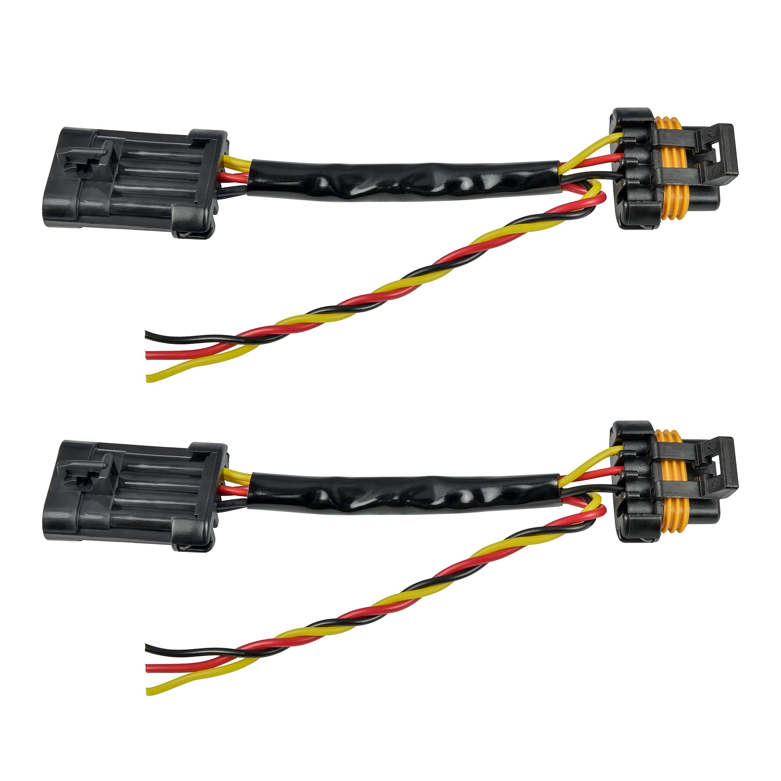 Sautvs Tail Light Power Harness, Whip/Brake Light/License Plate Light 3 Wire Power Harness For Polaris Rzr Xp 1000 900 Turbo General 2015-2022 Accessories (2Pcs)
