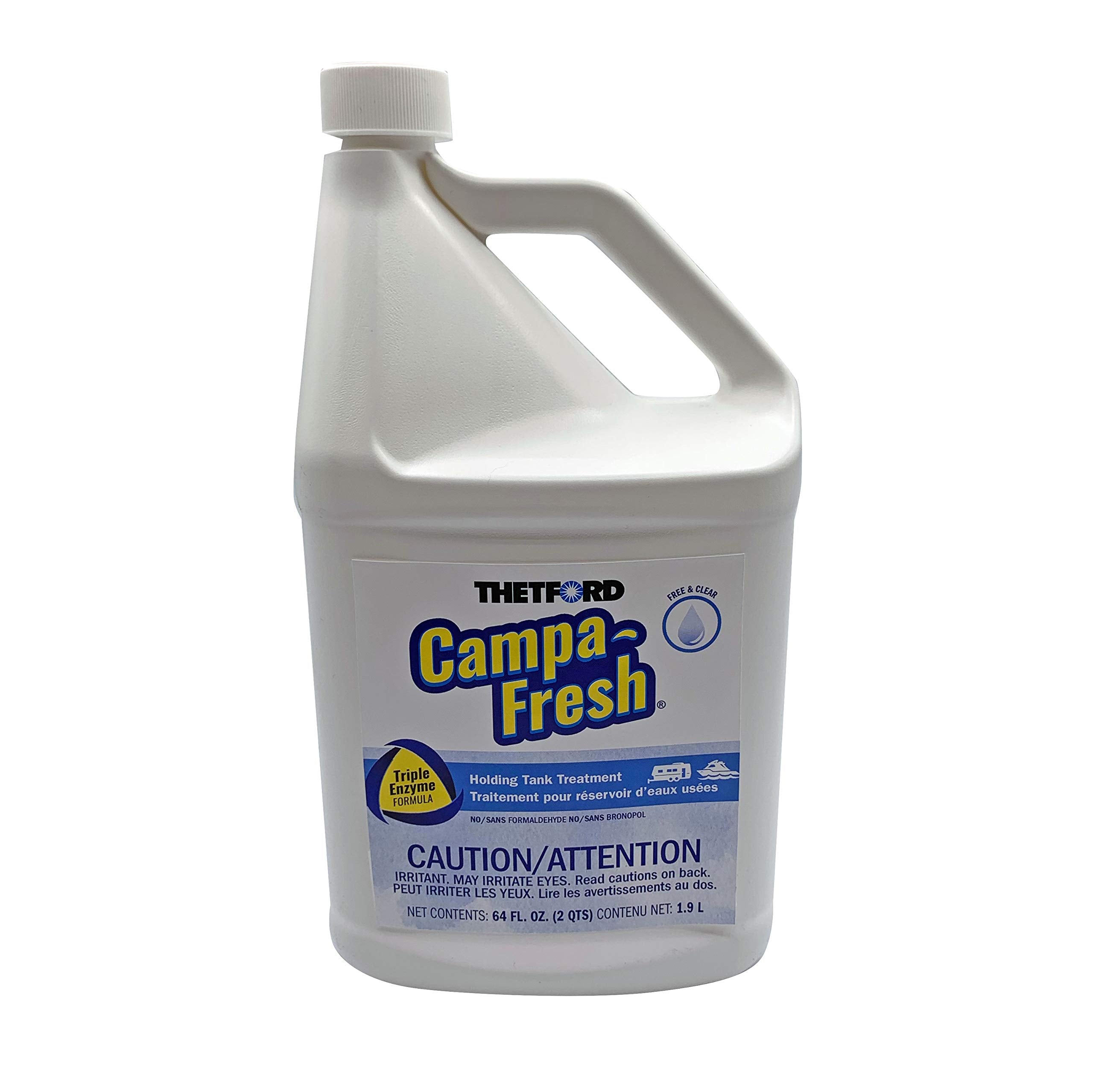 Thetford Campa-Fresh Free & Clear Rv Holding Tank Treatment, Formaldehyde Free, Waste Digester, Septic Tank Safe, 64 Oz Bottle (96738)
