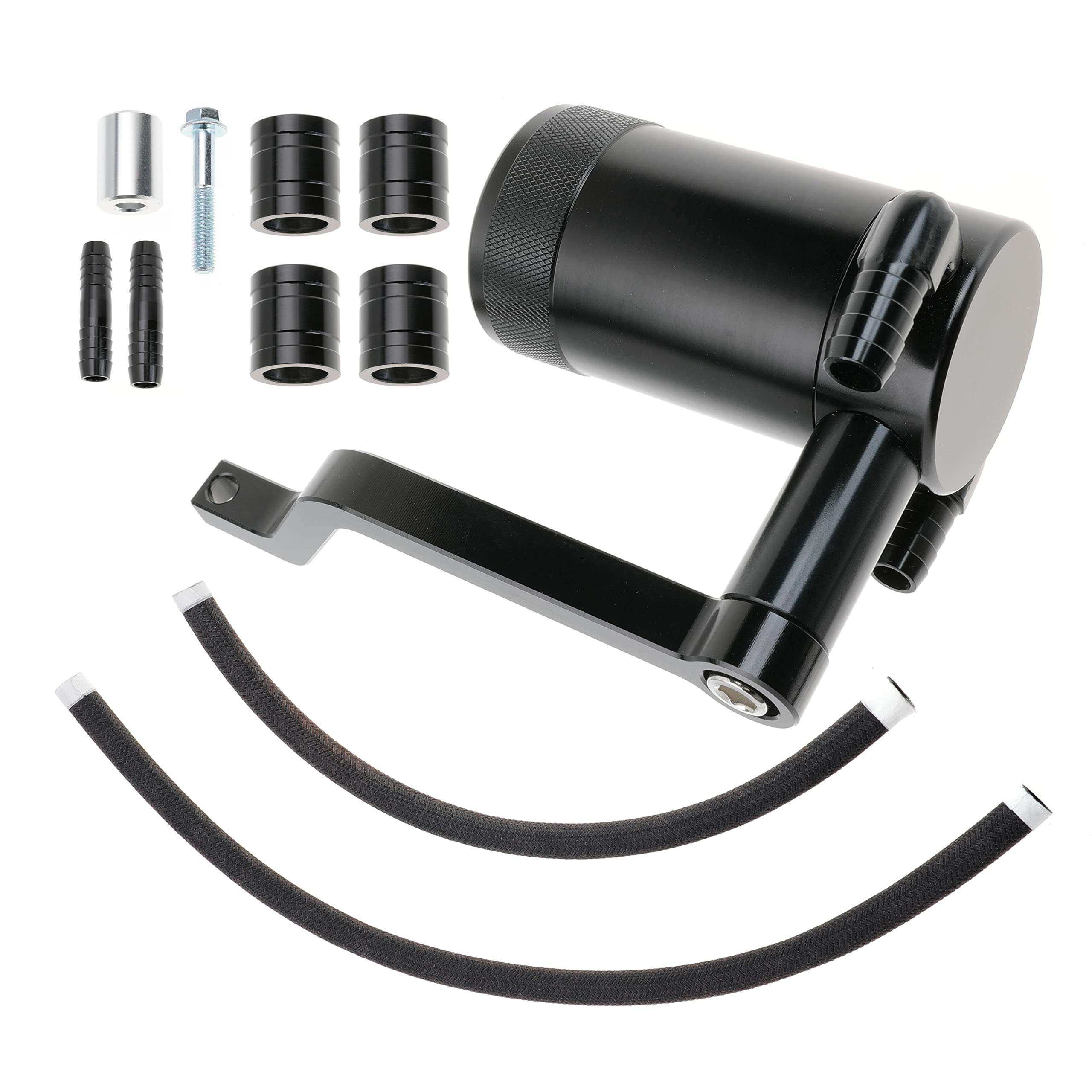 Jofynzo Billet Catch Can Hemi Technology Z-Bracket Scat Pack Compatible With Dodge Challenger Charger For Chrysler 300 For Jeep Grand Cherokee 6.4 11 12 13 14 15 16 17 18 19 20 21 (Black)