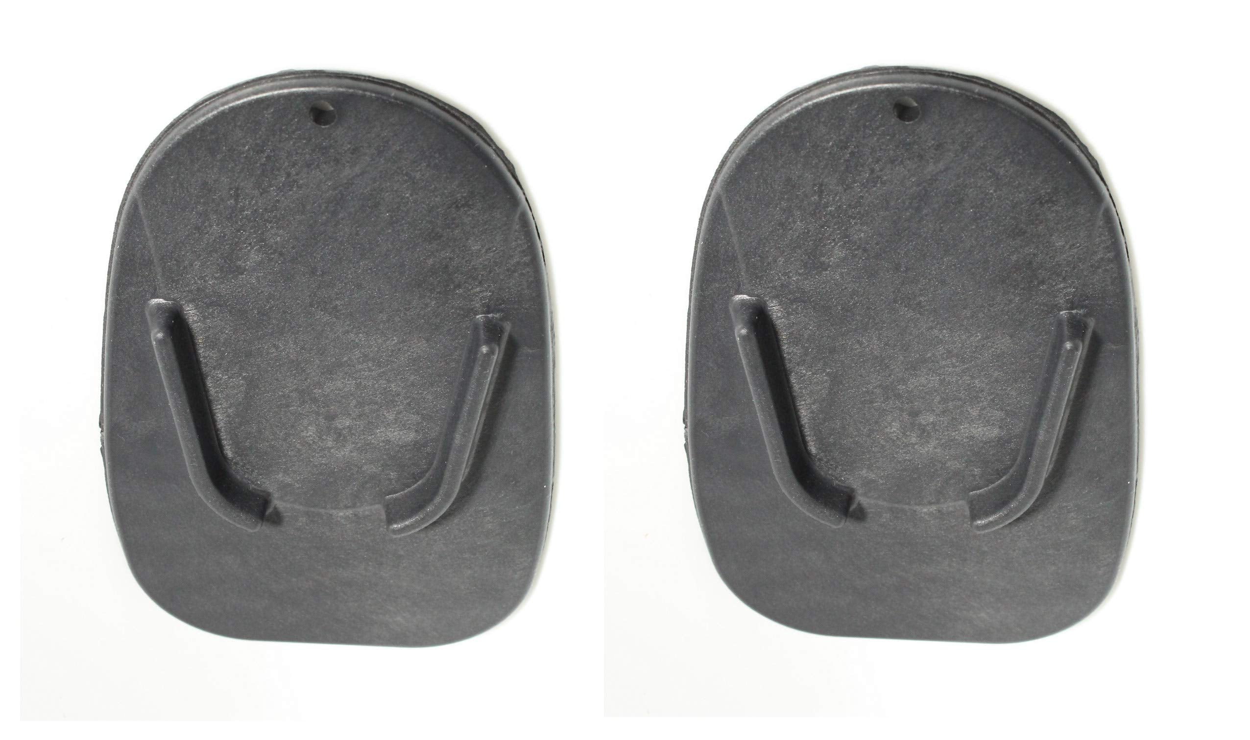 Black 2 Pack Motorcycle Kickstand Plates | Kick Stand Plate Pad Base For Motorcycle Motor Dirt Bike Perfect For Parking On Hot Asphalt And Soft Surfaces Multicolor
