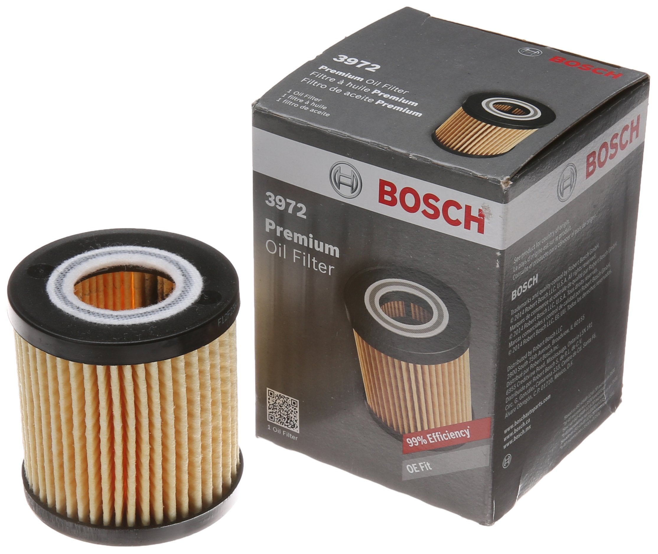 Bosch Automotive 3972 Premium Filtech Oil Filter For Select Lexus Es350,Gs200T,Gs300 Toyota Camry,Highlander,Rav4,Sienna,Tacoma,Venza