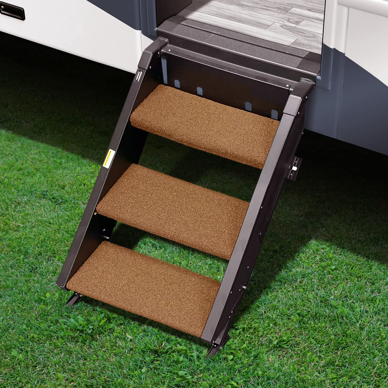 Prest-O-Fit 2-0243 Trailhead Universal Rv Step Rug - 17.5' Wide, Buckskin Brown, 3-Piece Set