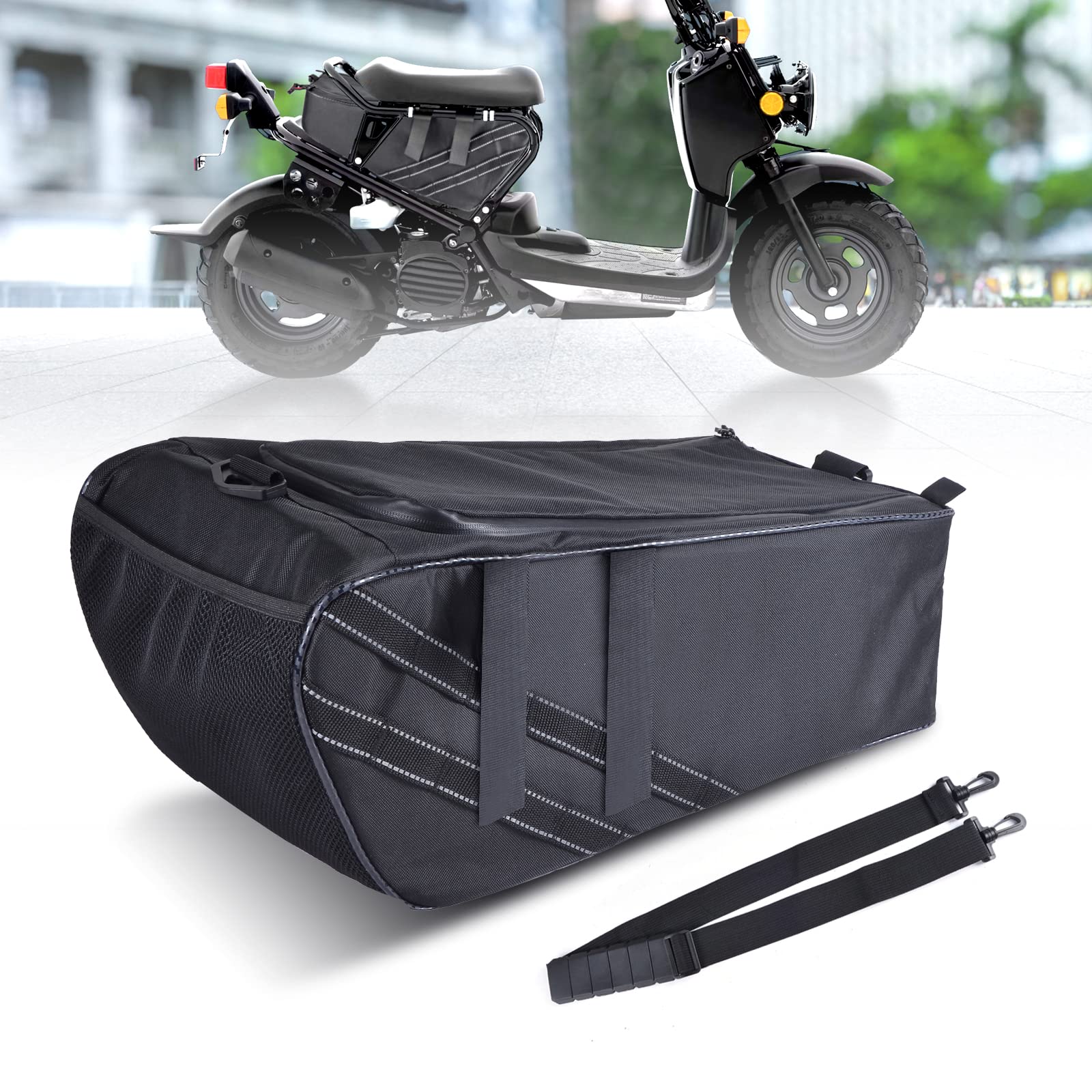 Hutexico Under Seat Bag For Ruckus Accessories, Moped Seat Bag Storage For 2010-2024 Ruckus Cargo Bag, Scooter Motorcycle For Waterproof Ruckus Tail Saddle Bag