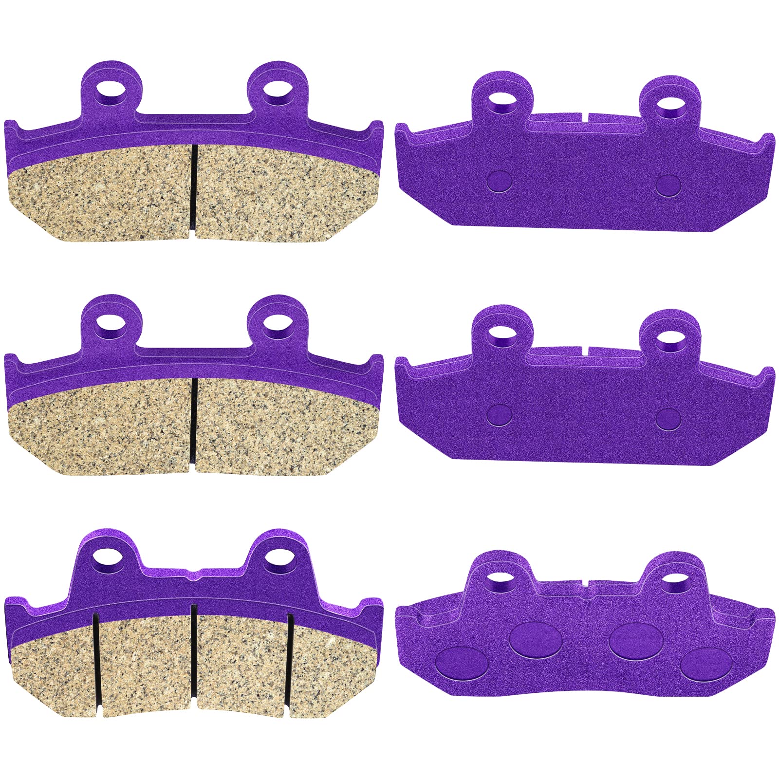 Eccpp Brake Pads Fit For Honda Gl 1500 Goldwing 1500 Se L 1988-2000, Front And Rear Carbon Fiber Brake Pads