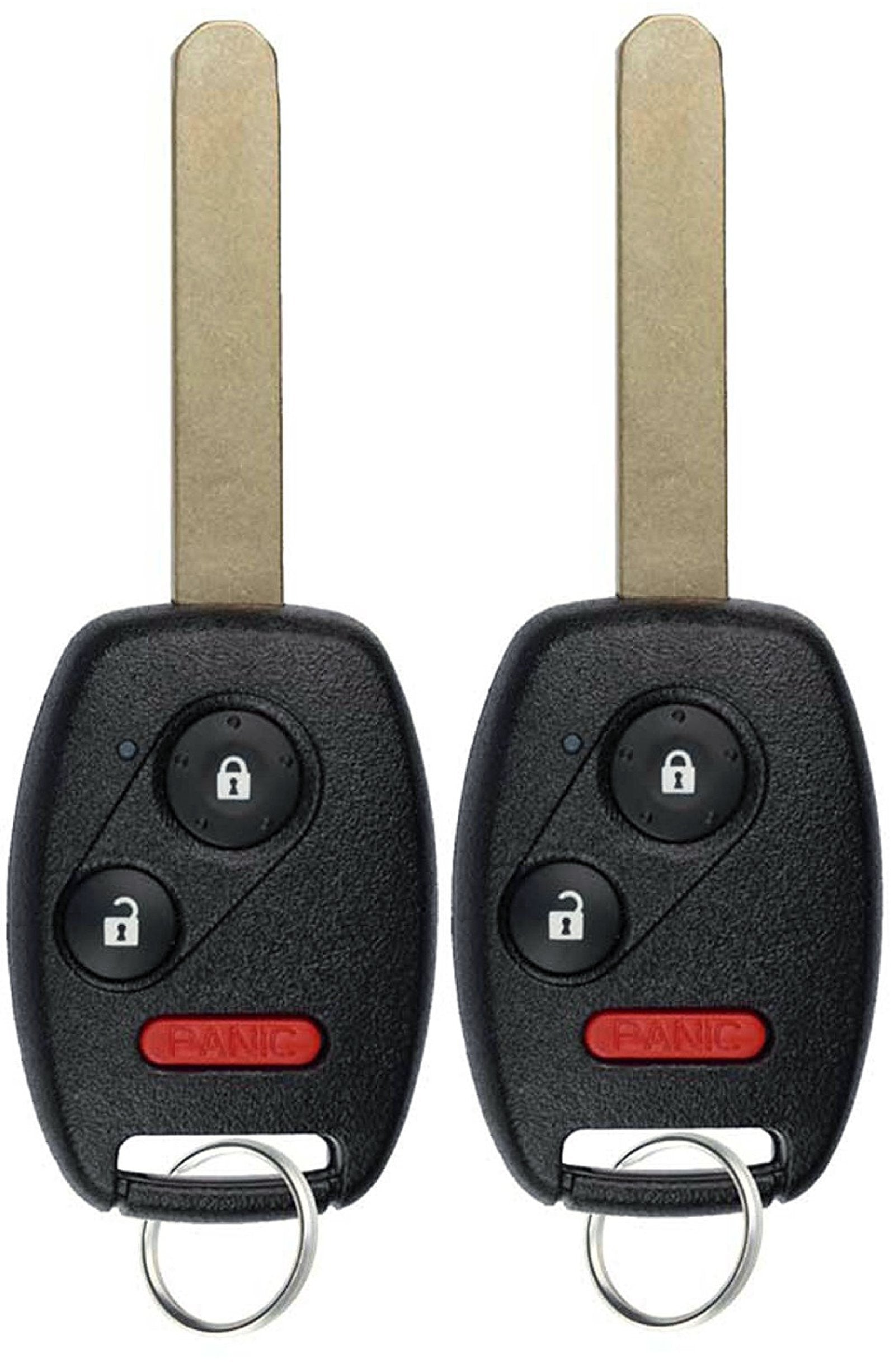 Keylessoption Keyless Entry Remote Control Uncut Car Ignition Key Fob Replacement For Mlbhlik-1T (Pack Of 2)