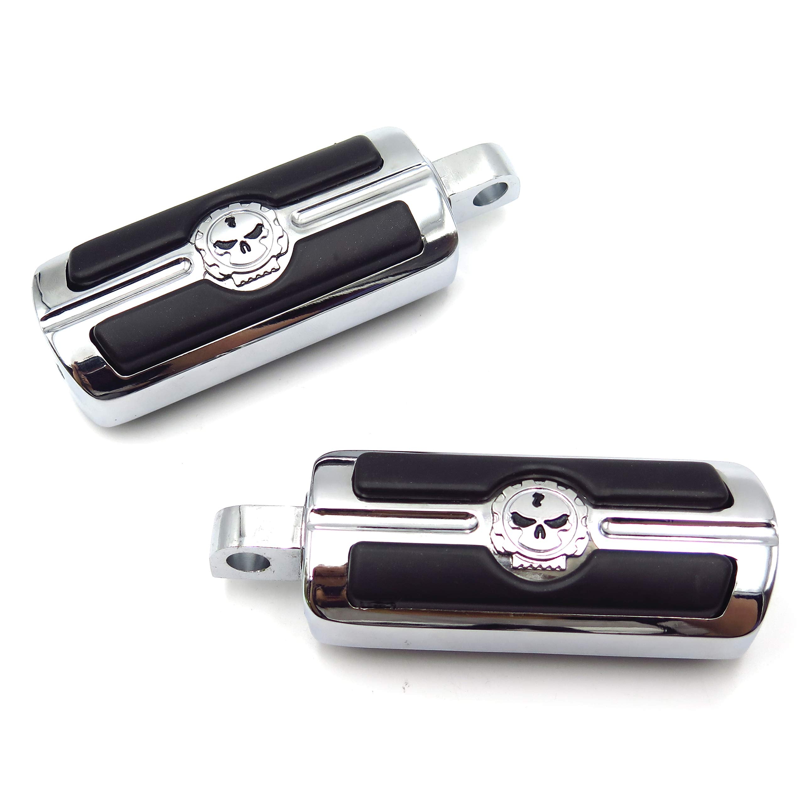 Httmt - For Harley-Davidson Motorcycle Touring Male Peg Mount Pair Skull Foot Pegs Rest [P/N: Mt216-051-Cd-Xin]