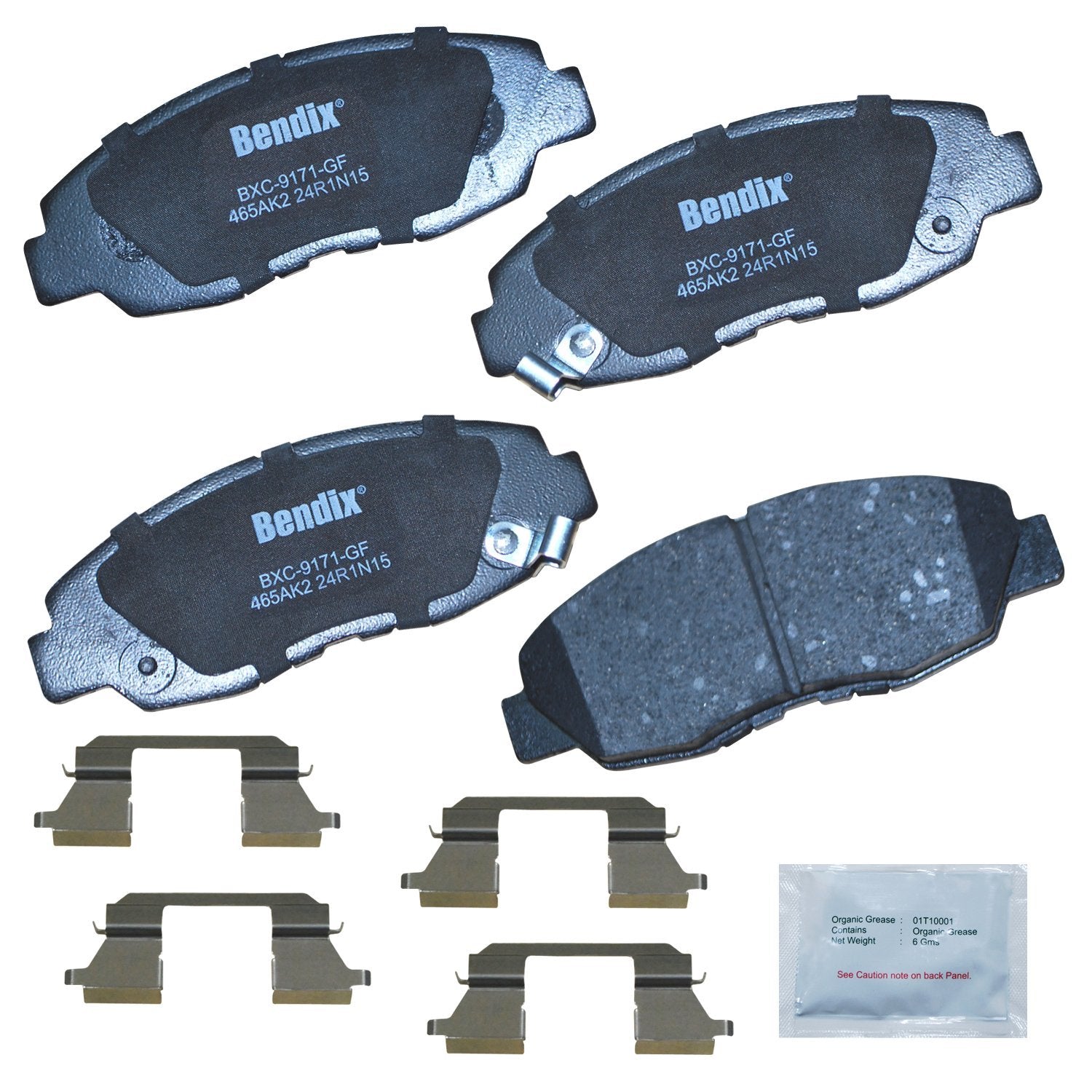 Bendix Priority1 Cfc465Ak2 Ceramic Front Brake Pads For Acura El 2005-1997, Honda Civic 2011-1996, Insight 2014-2010