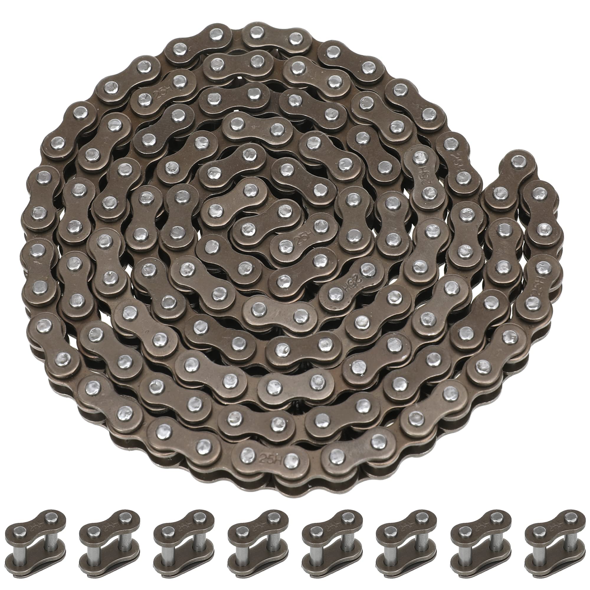 Grehua 25H Chain 132 Link For Razor Mx500 Mx650 Dirt Rocket Rsf650 Sx350 Sx500 Sx650 Mcgrath Electric Motocross Dirt Bike Xrf500 Mini Moto Motorcycle Heavy Duty Parts