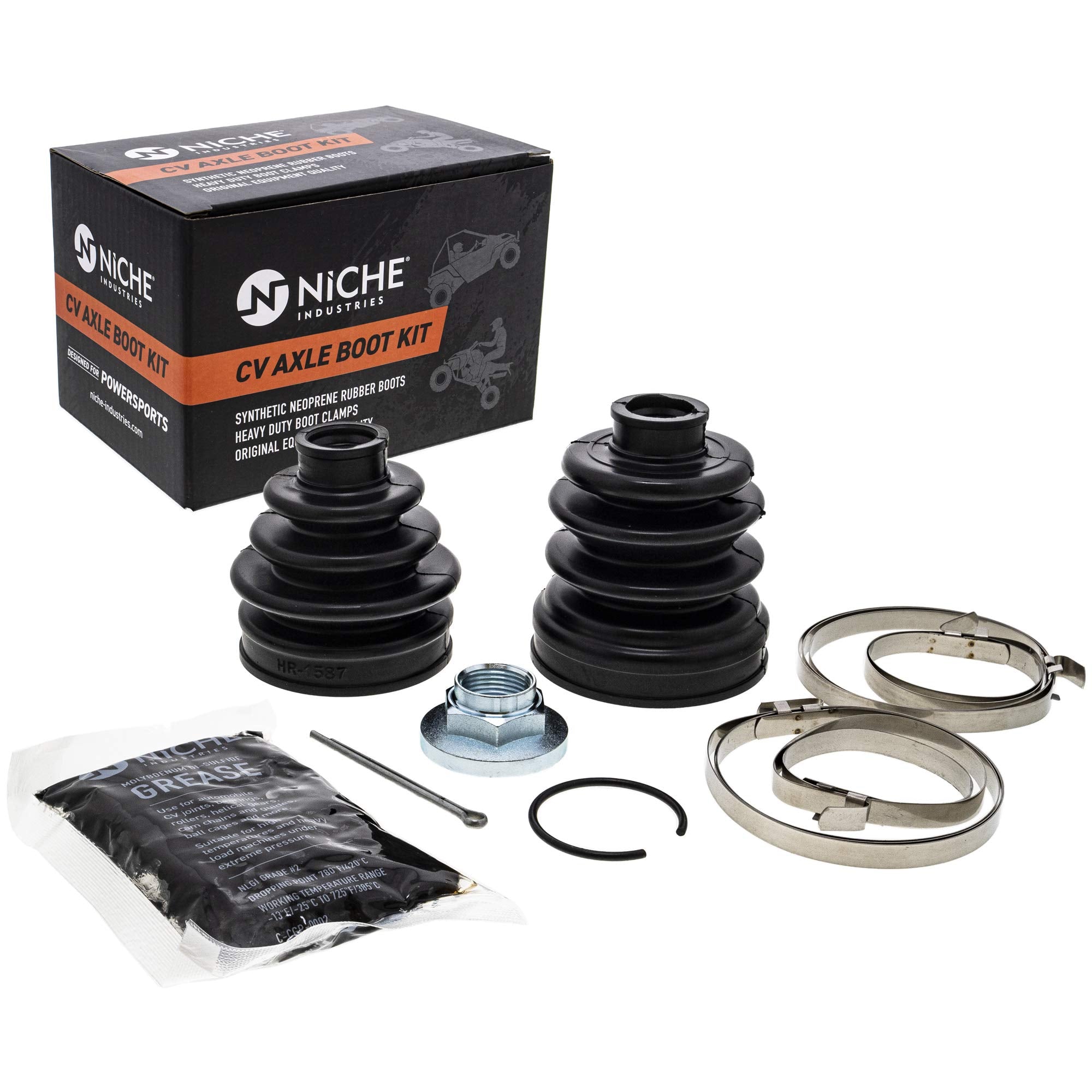 Niche Rear Cv Axle Boot Kit For Yamaha Big Bear 400 4S1-2530X-00-00 4S1-2530Y-00-00 Atv