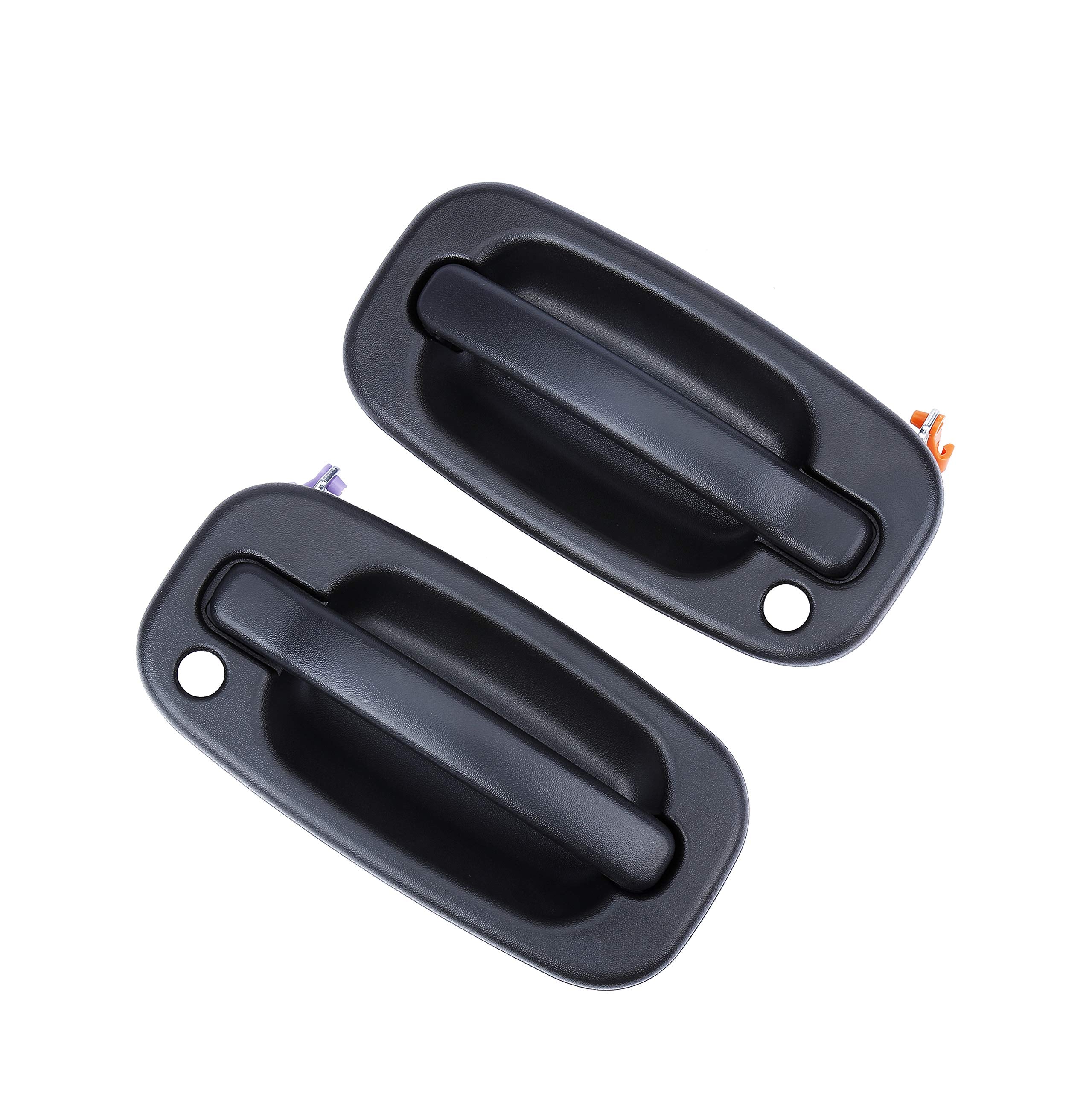Oner Left And Right Pair Of Black Exterior Door Handles, Fit For 1999-2007 Chevy Silverado,Gmc Sierra 2002-2006 Cadillac Escalade,Replaces#15034985,15034986