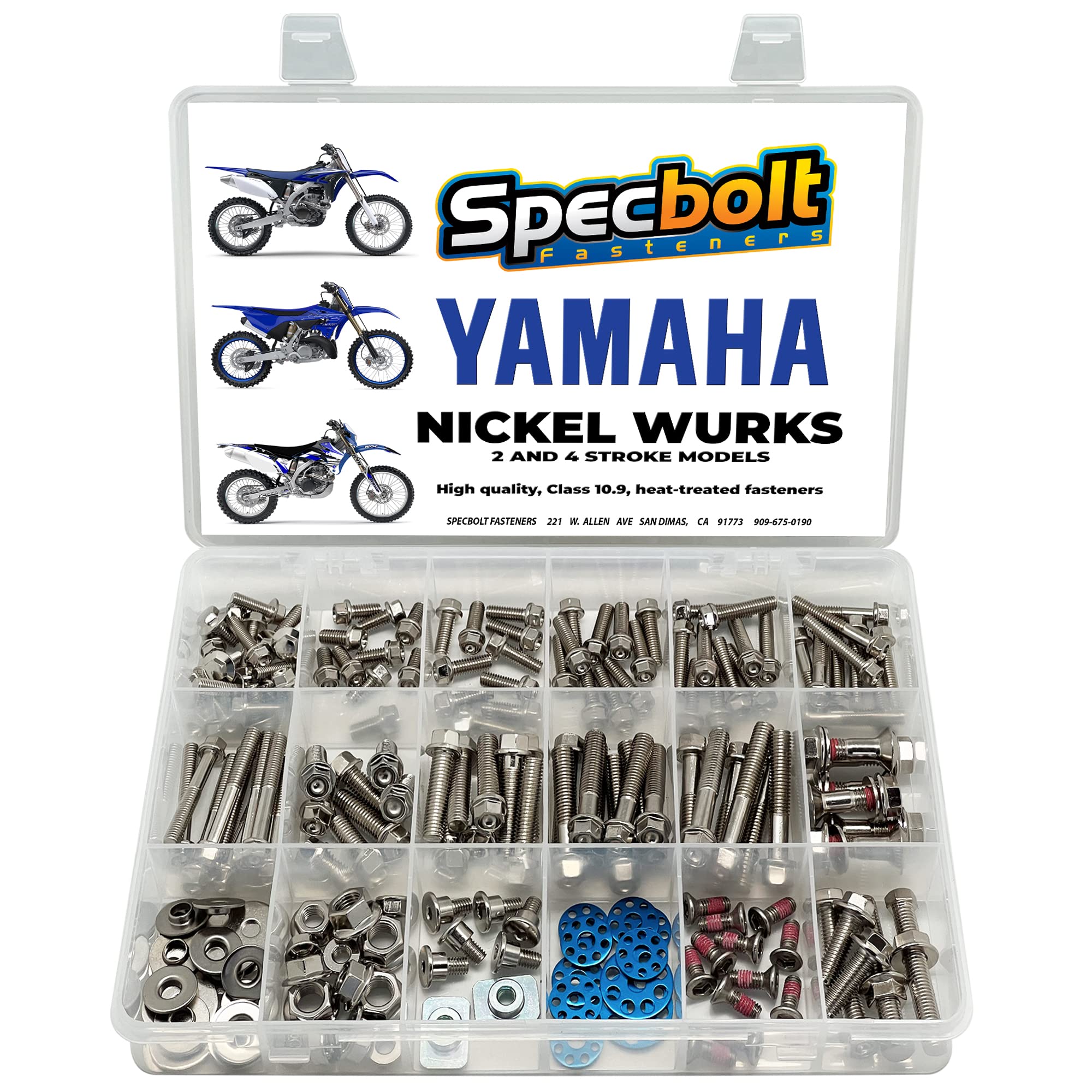 Specbolt Fastener Nickel Wurks Dress Up Bolt Kit. Fits: Yamaha Yz Yzf Bolt Kit Yz65 Yz80 Yz85 Yz125 Yz250 Yz250F Yz450F Yz400F Yz426F Yzf250 Yzf450