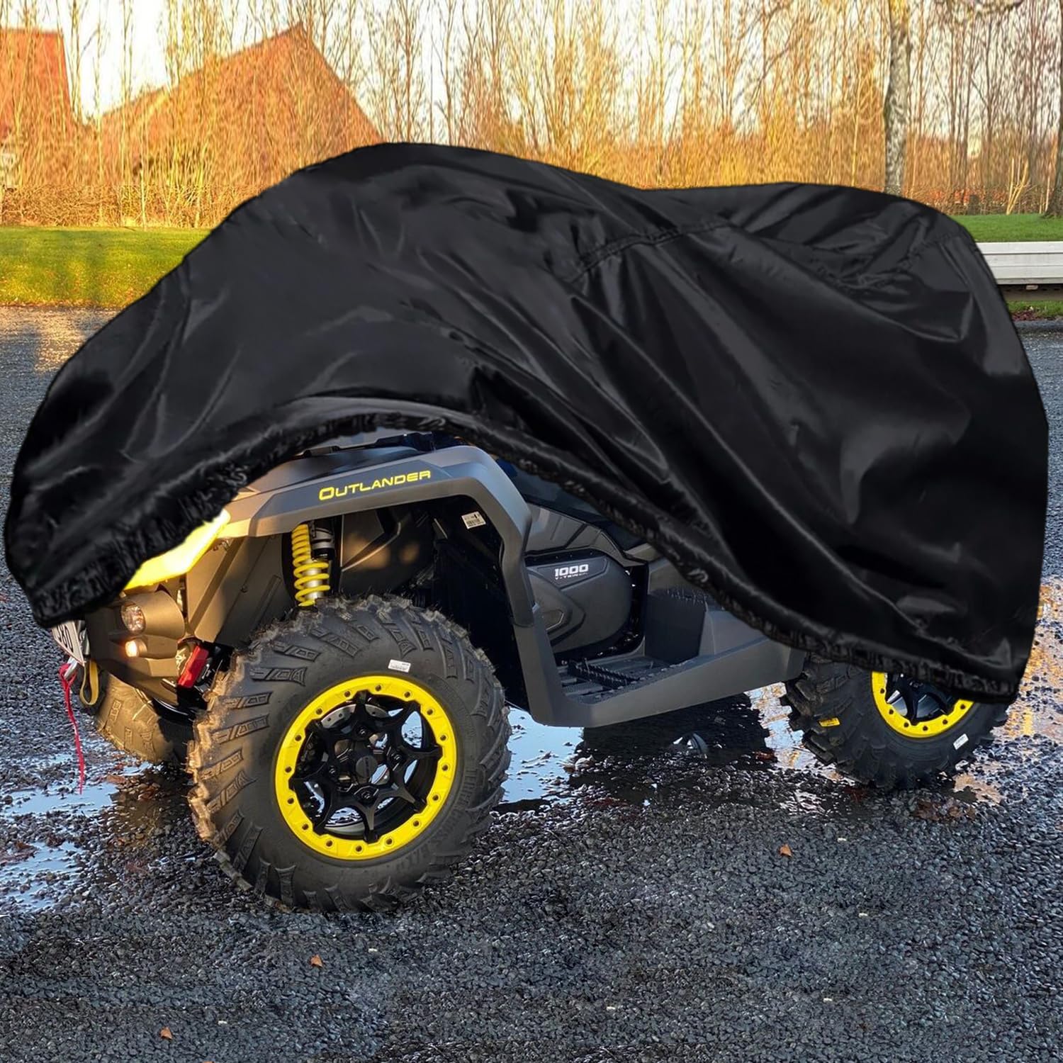 Yonqifon Large Atv Cover,Xl 4 Wheelers Covers 420D Waterproof, Atv Quad Cover For Polaris Sportsman 500 570,Honda,Can Am Outlander 570,Cfmoto Cforce 600,Kawasaki,Yamaha Grizzly Heavy Duty All Weather