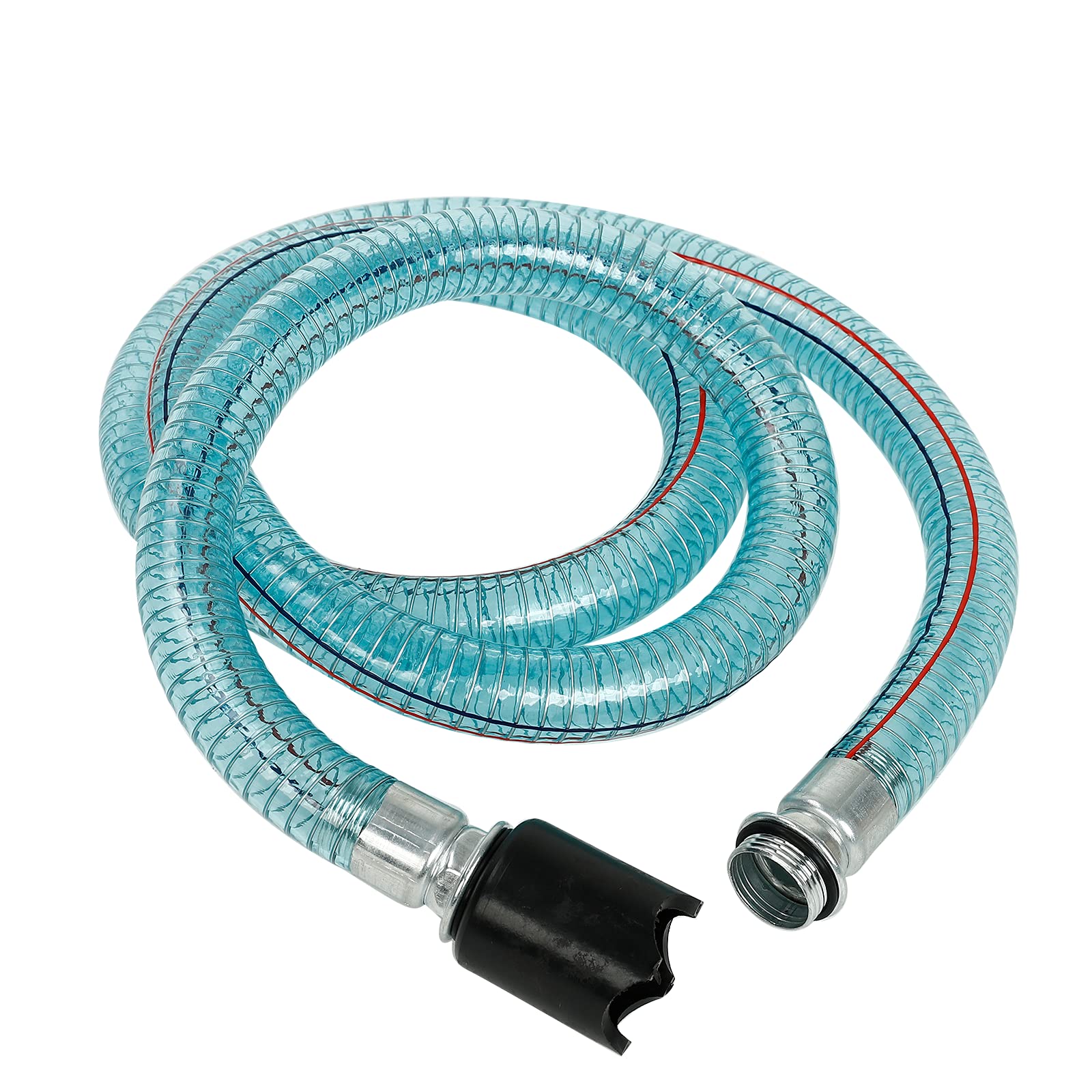 1 Inch Suction Hose For Fuel Transfer Pump With Threaded Couplings Oil Diesel Kerosene Transfer Hose Tube 6 Feet Length