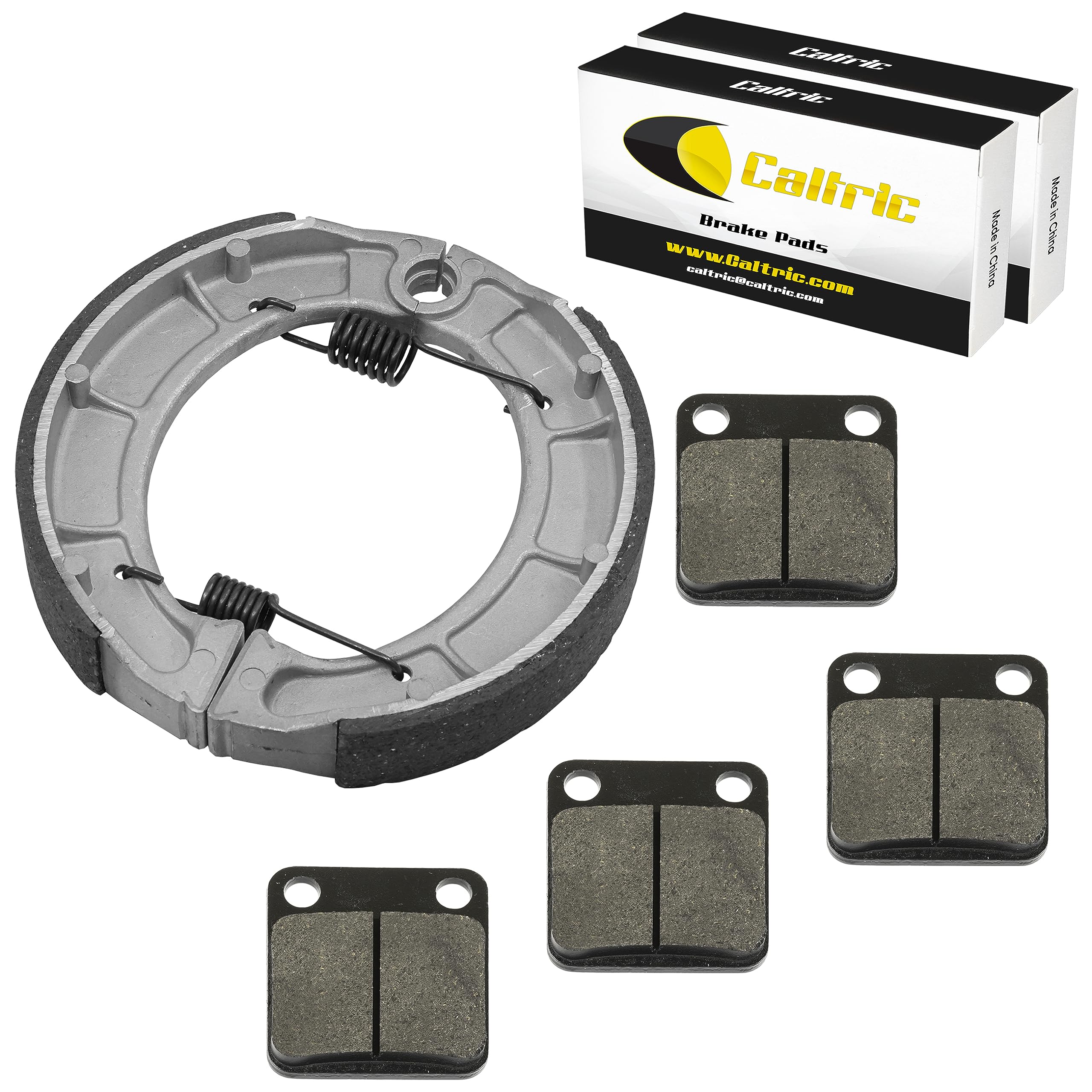 Caltric Front & Rear Brake Pads Shoes Compatible With Yamaha Bear Tracker 250 Yfm250 Yfm-250 Yfm 250 2000-2004 New