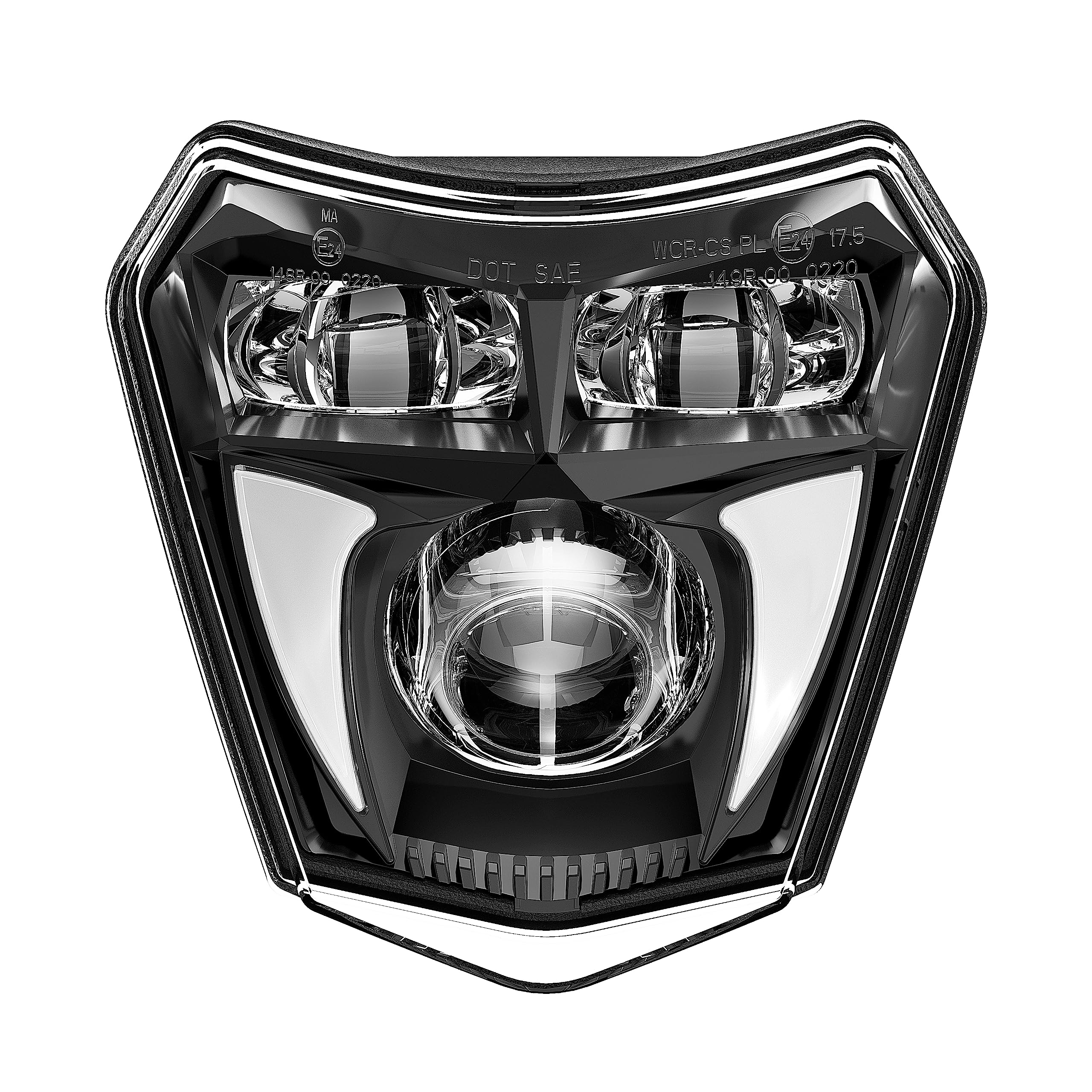 Lx-Light 65W Led Headlight Hi/Lo Beam Drl Compatible With Dirt Bikes Enduro Motorcycle Pit Bike Atv Tc Fe Te Exc Xcw Sxf Sx 125 250 300 350 450 500 530 Smc R 690 Supermoto